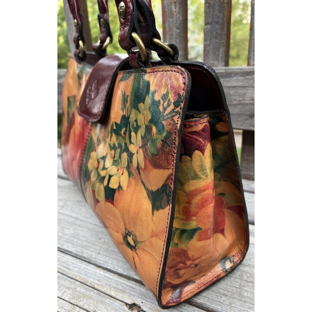 Patricia Nash Rienzo Floral Leather Satchel Shoulder Bag Multicolor - Picture 9 of 16